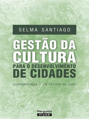 cover image of Gestão da cultura para o desenvolvimento de cidades